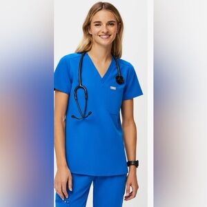 NWOT Catarina One-Pocket Scrub Top- Royal Blue